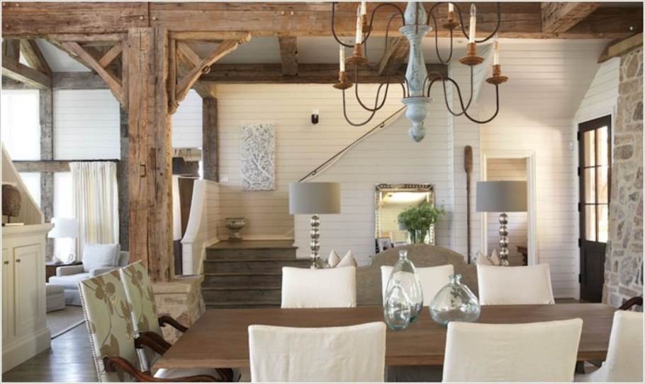 Обои кухня на даче в стиле Кантри новый год