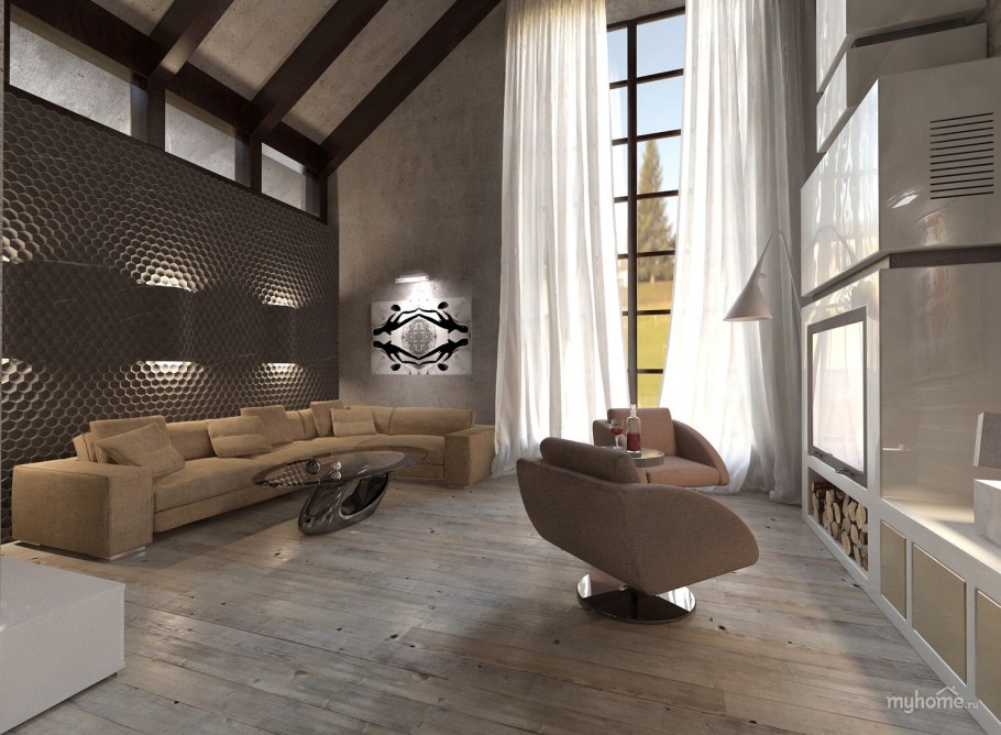 Кухня-гостиная в стиле Минимализм