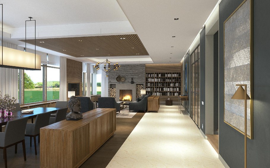 Гостиная со вторым светом интерьер