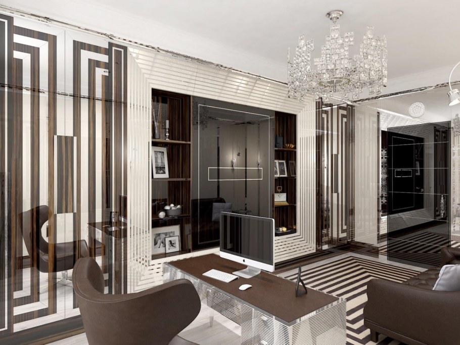 Контемпорари интерьер гостиная