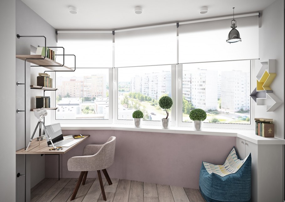 Рабочая зона на балконе