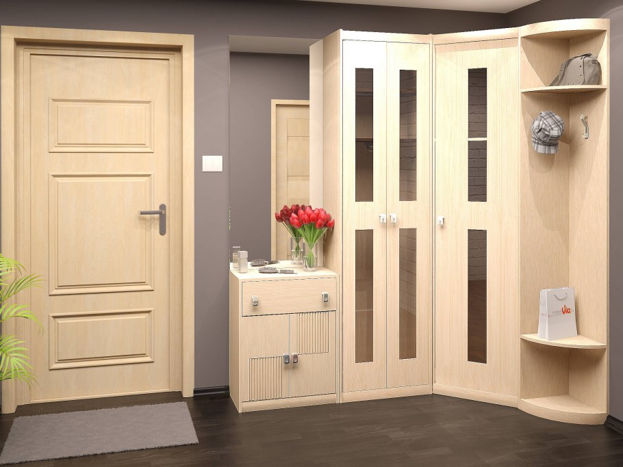 Прихожая в светлых тонах 15м