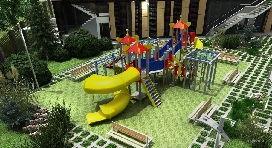 Жилой комплекс с детской площадкой