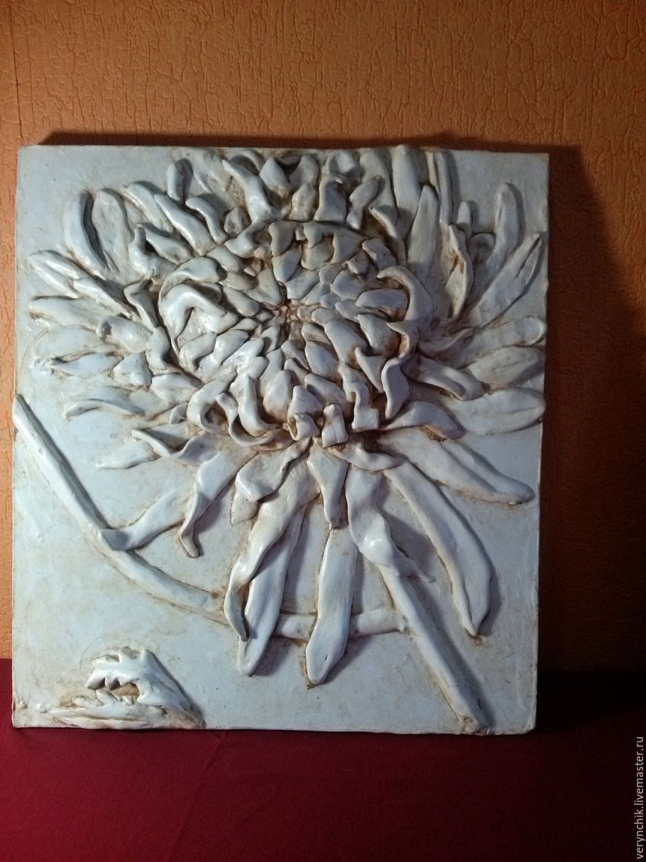 Магнолия роспись на стене трафарет