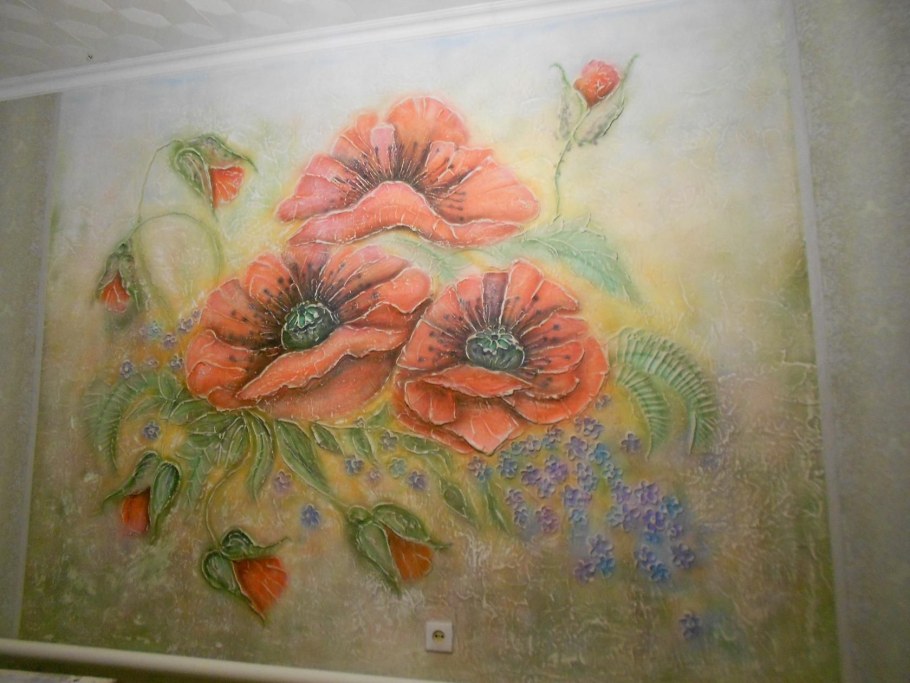 Роспись стен акриловыми красками