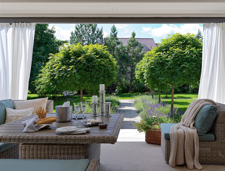 Сад в современном стиле терраса