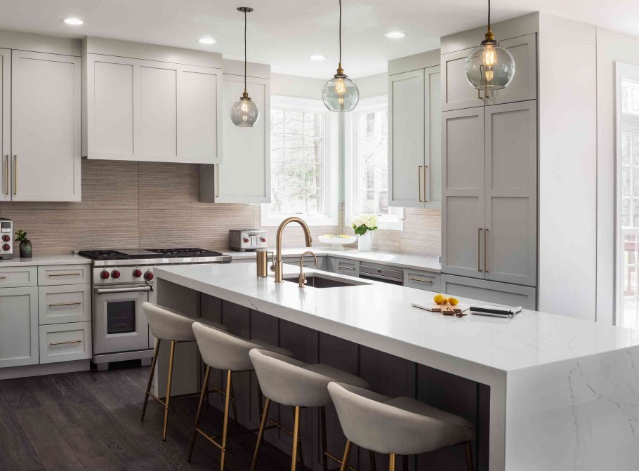 Кухня белый глянец Неоклассика