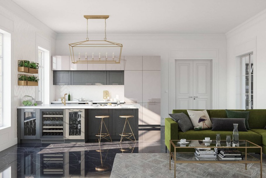 Кухонный гарнитур белый