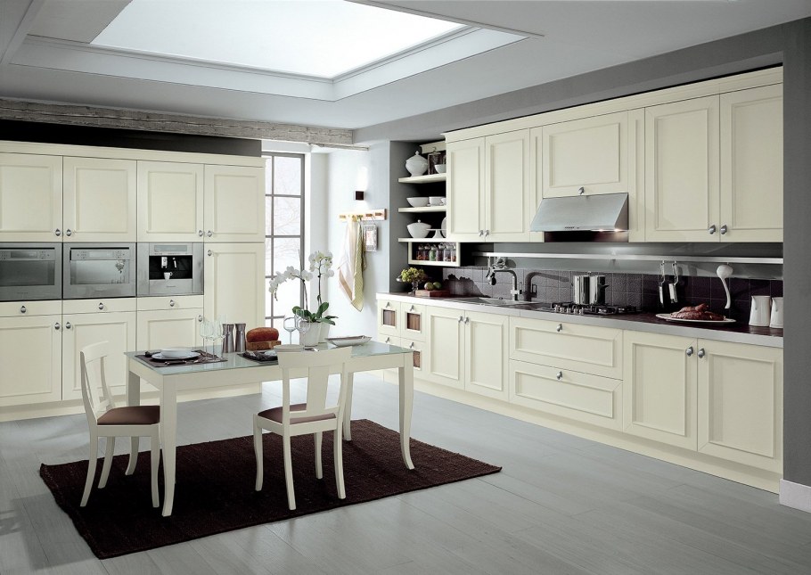 Кухня Неоклассика белая Энли