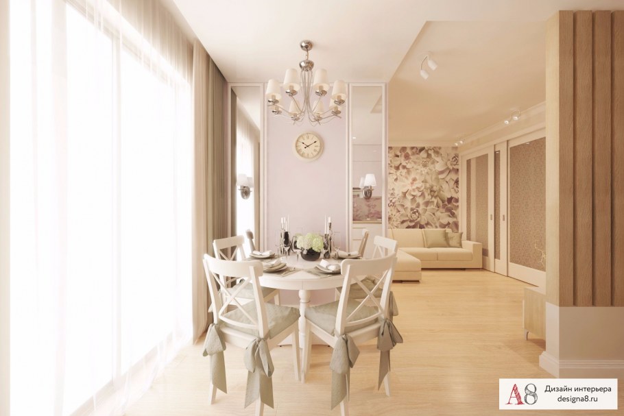 Дизайн проект трехкомнатной квартиры в Гринпарке