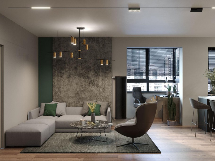 50 Метров квартира двухкомнатная визуализация