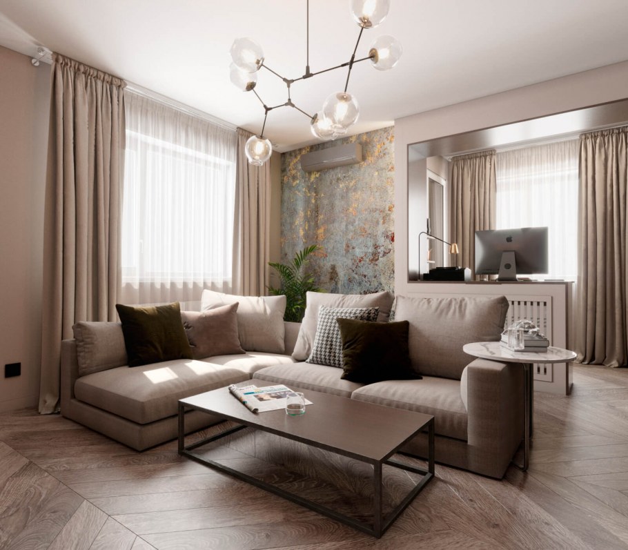 Green Park дизайн проект 70 кв метров