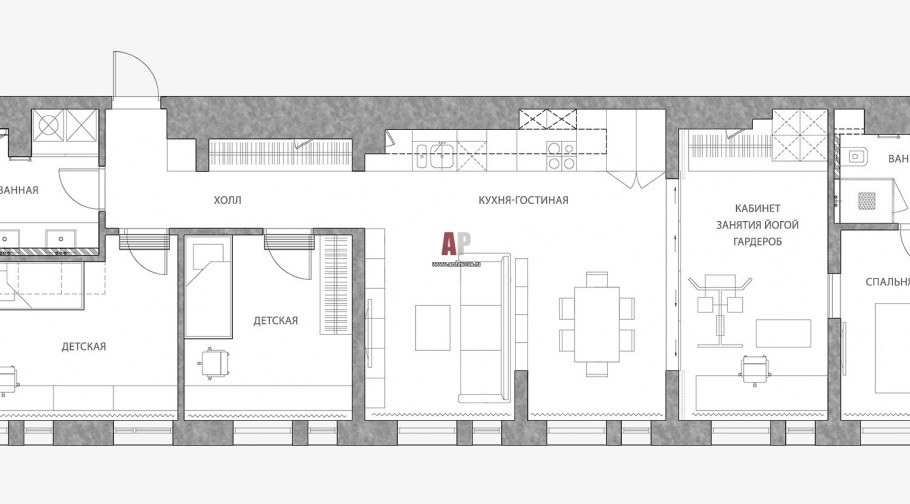 Готовые дизайн проекты квартир двухкомнатных