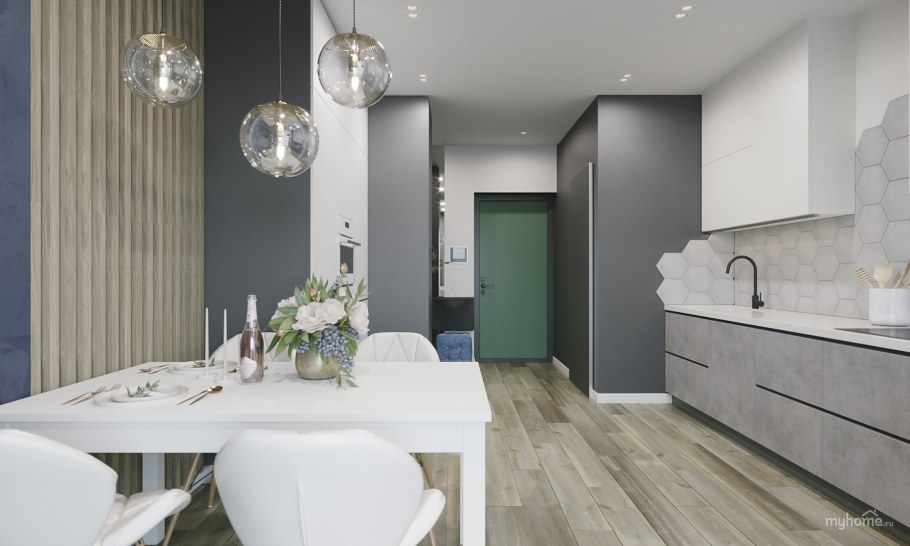 Кухня-гостинная ЖК Ботанический лайф