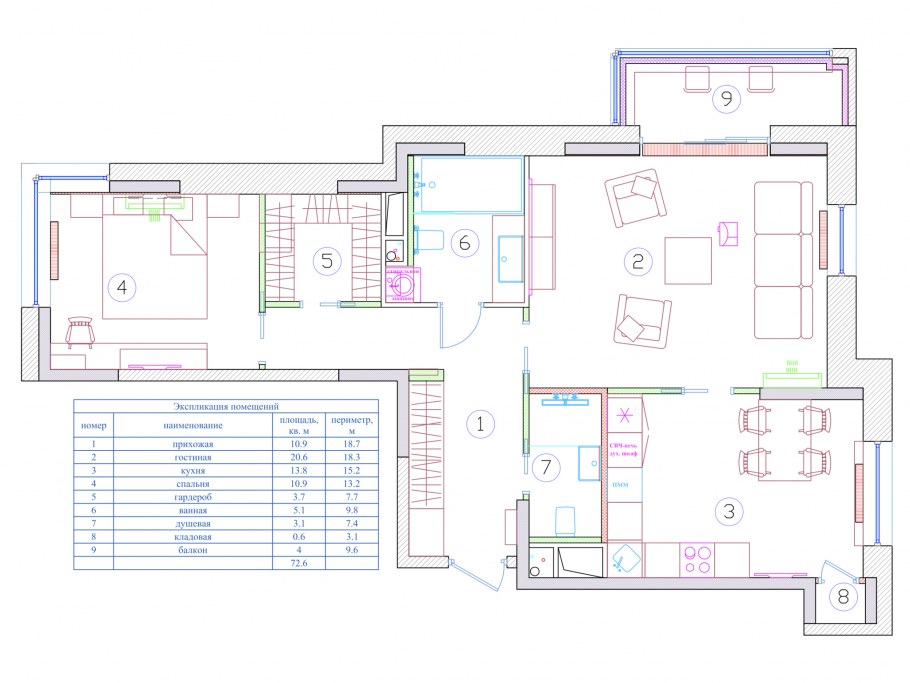 Интерьер квартиры 104 серии