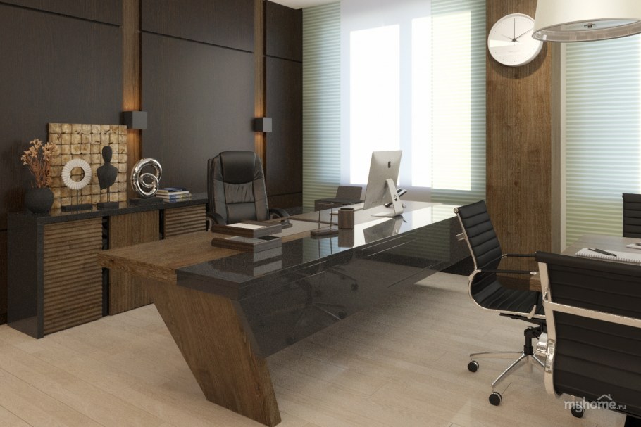 Стильный кабинет руководителя в стиле лофт