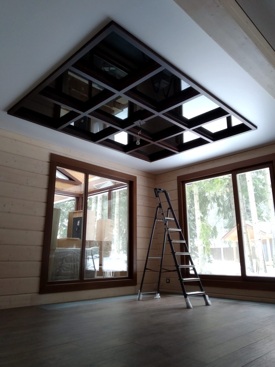 Цветные потолки с гипсокартона