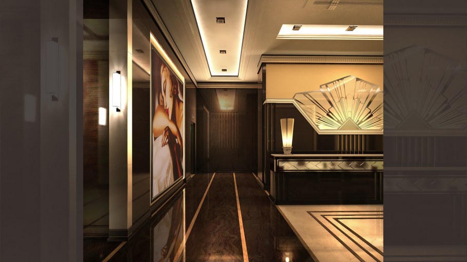 Деревянный дом в стиле арт деко