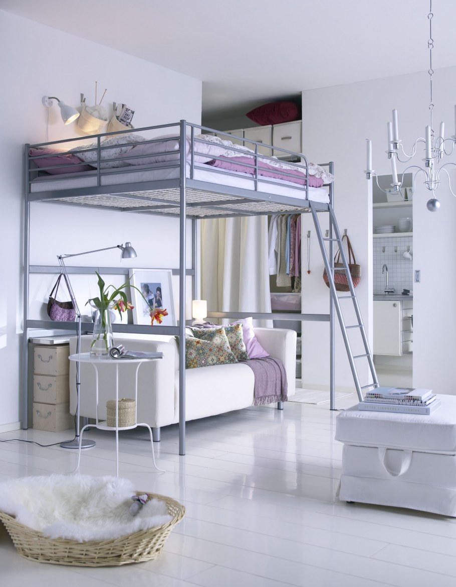 Кровать чердак икеа в интерьере