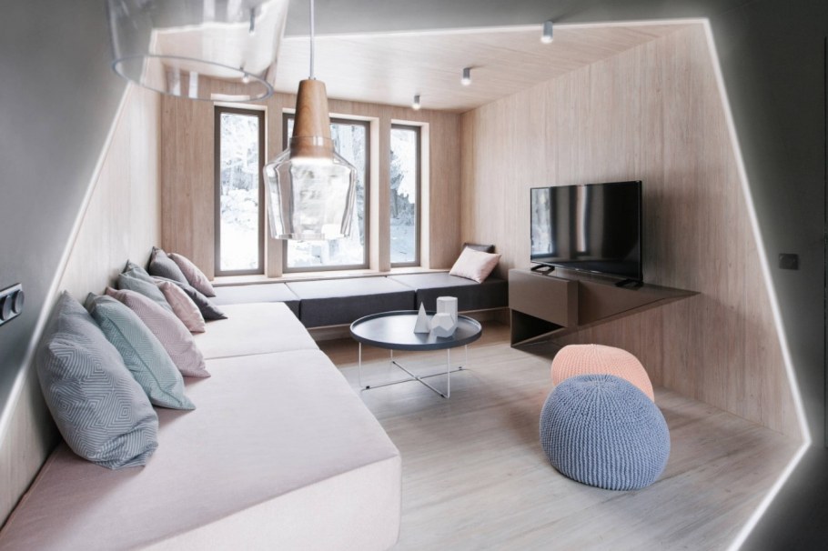 Асимметричный интерьер