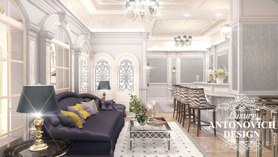 Стильный дорогой интерьер