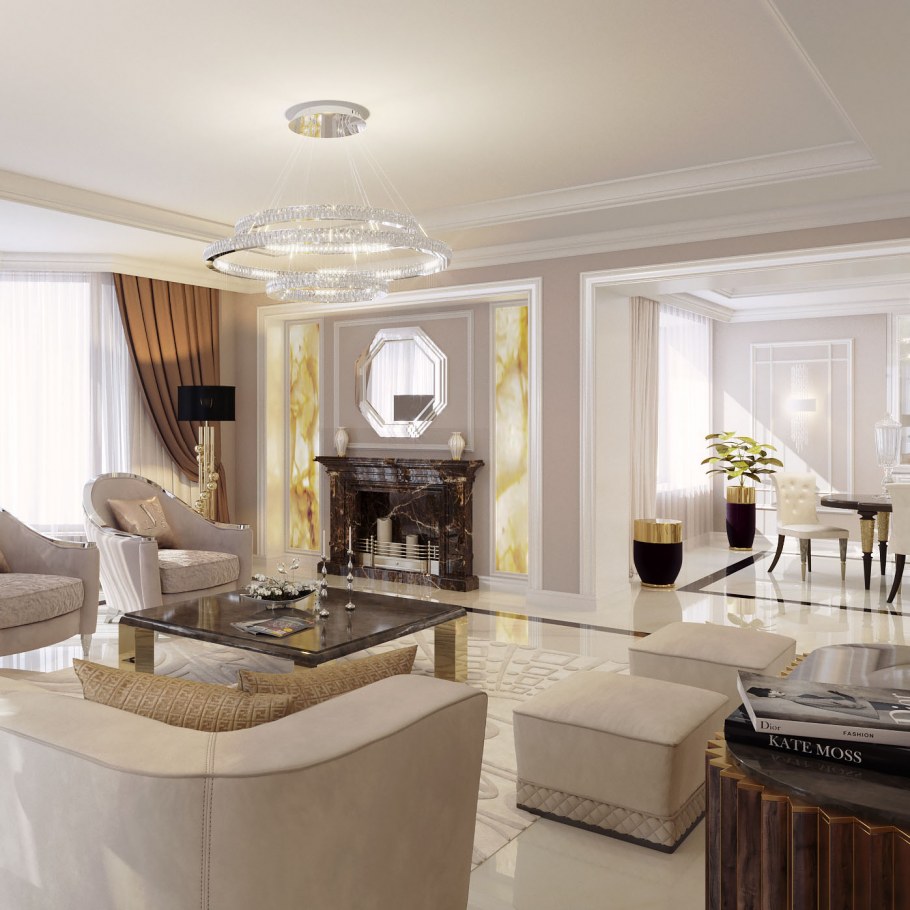 Гостиная в стиле арт деко