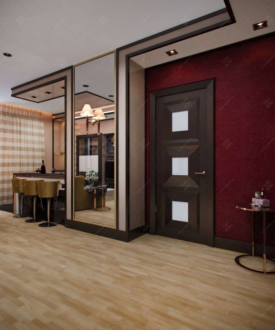 Прихожая в коричневом цвете