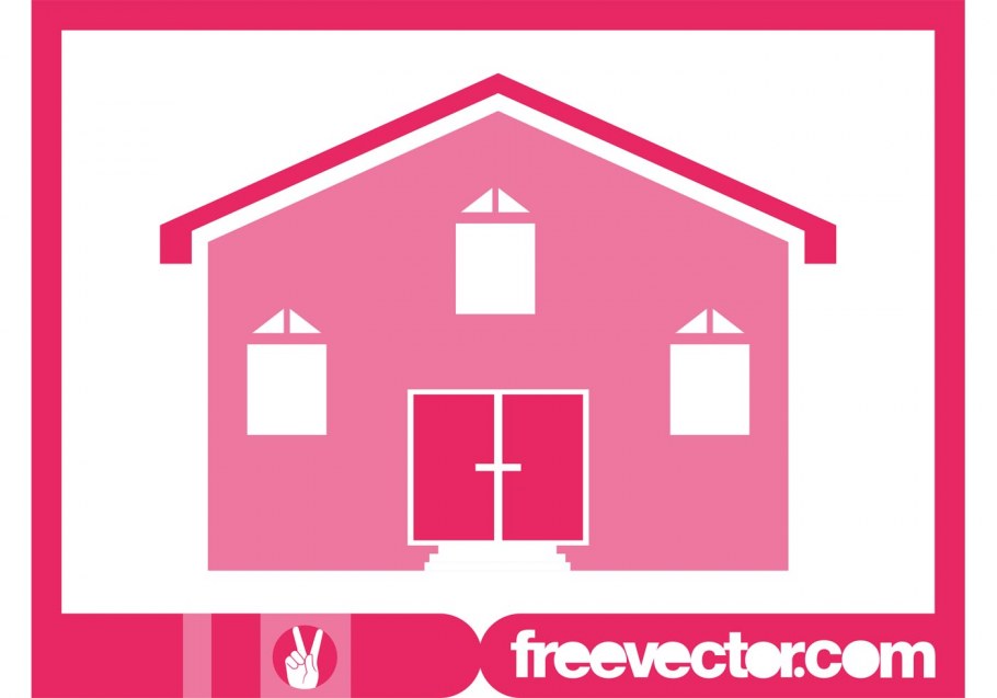 Розовый дом мультяшный