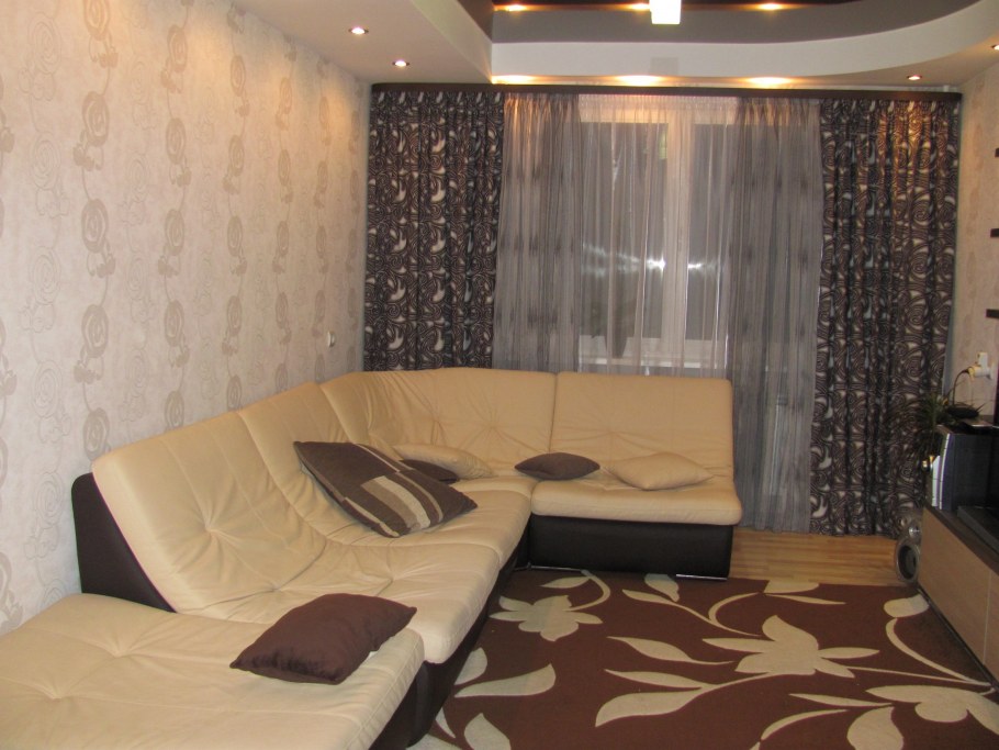 Зал в цвете венге и беж