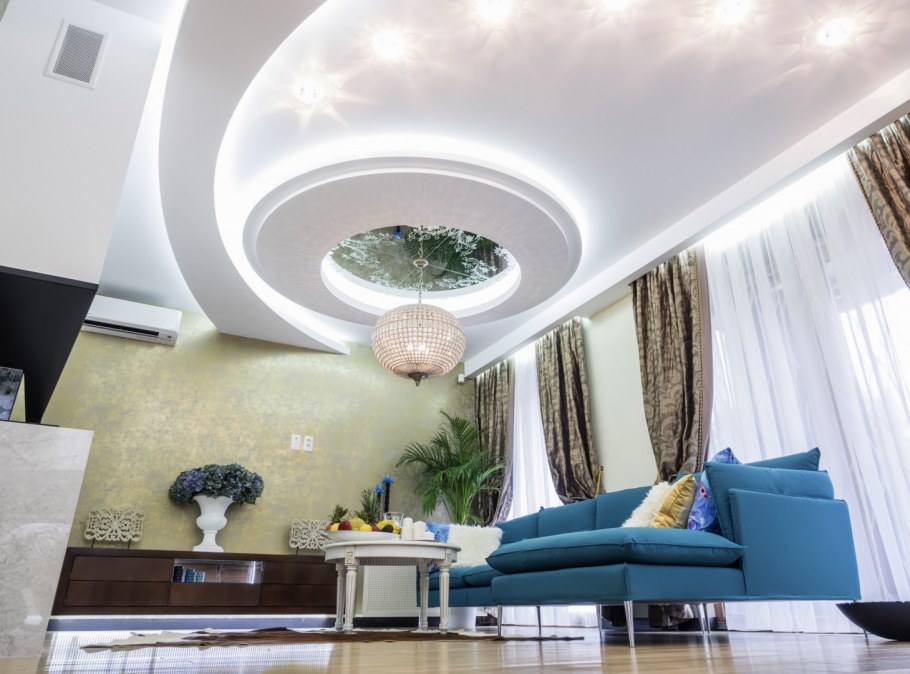 Отделка потолка гипсокартоном