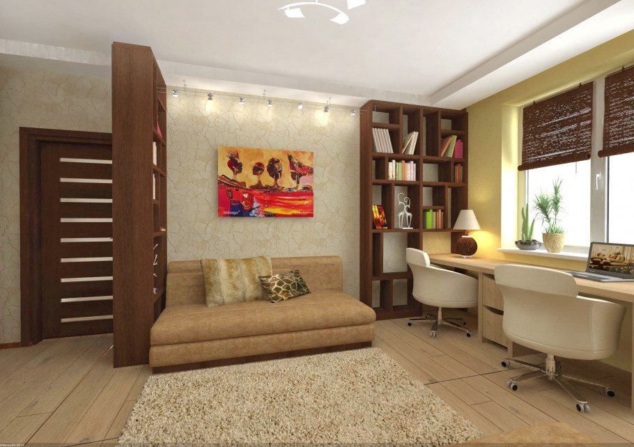 Спальня для юношей разного возраста в скандинавском стиле