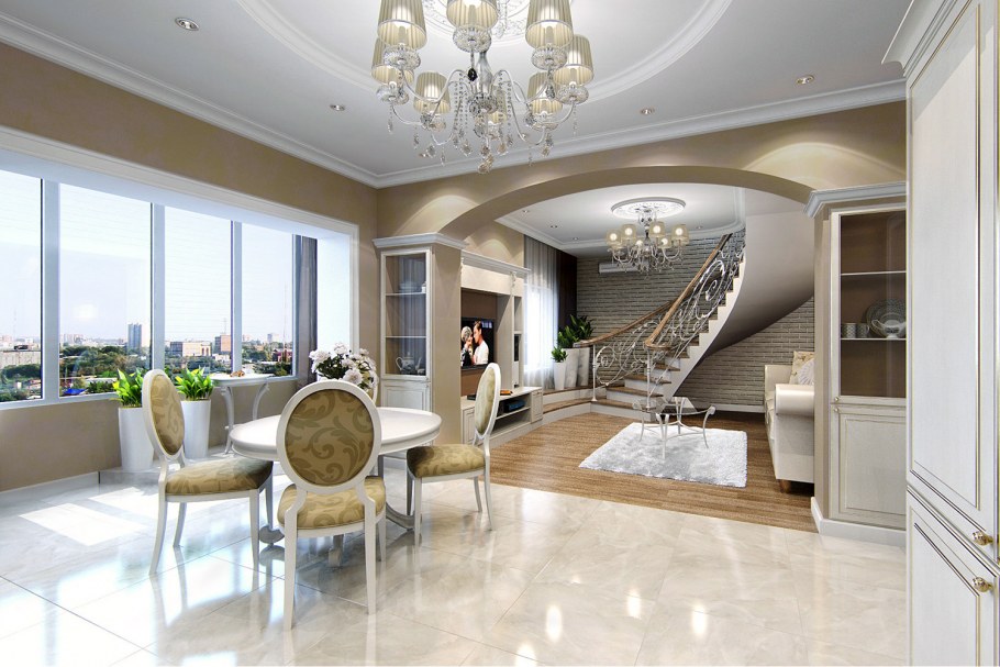 Двухэтажная квартира в стиле лофт