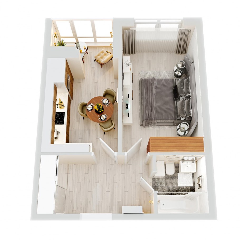 Проект квартиры студии