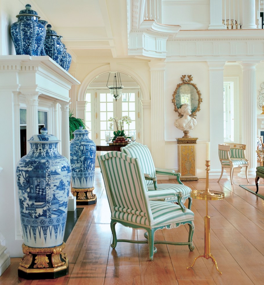 Шинуазри в интерьере Blue & White