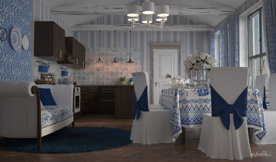 Гжель в современном интерьере