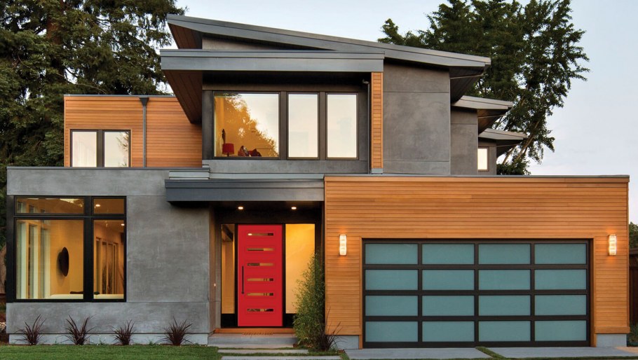 Дом лофт с односкатной крышей