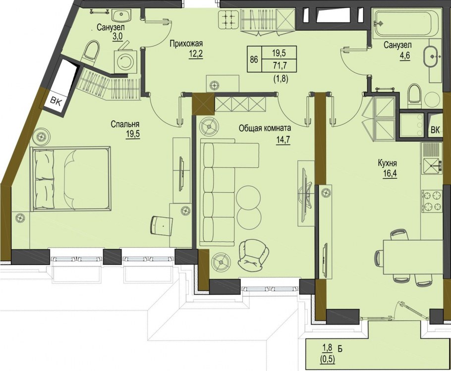 Французская планировка квартир в Ташкенте