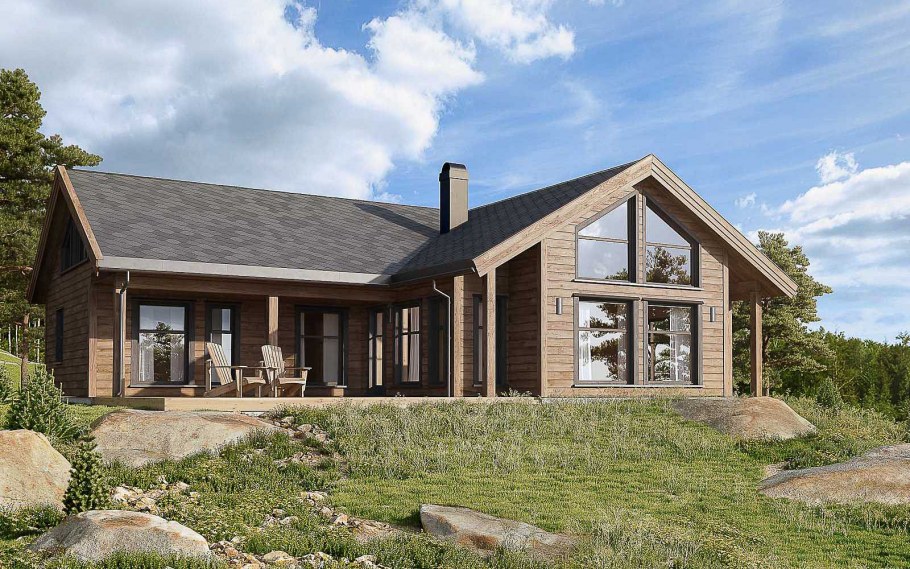 Одноэтажные дома в норвежском стиле