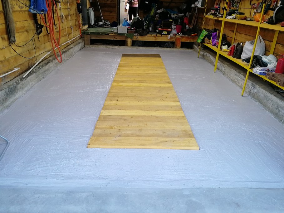 Деревянные полы в гараже 6х4