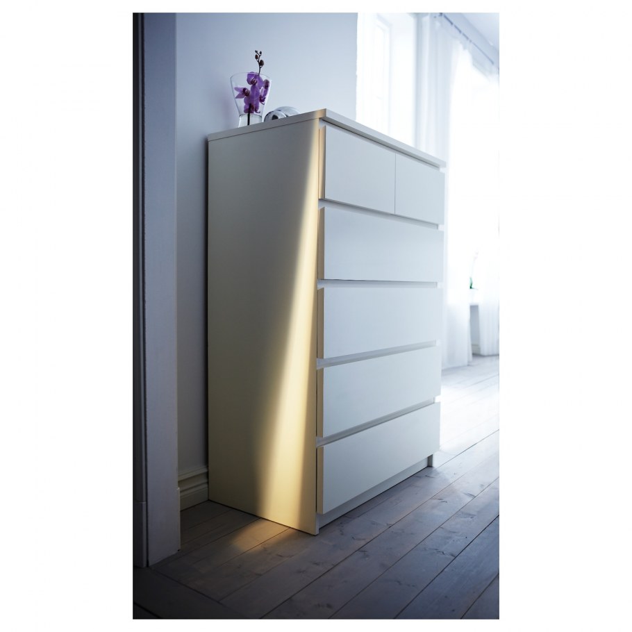 МАЛЬМ комод с 6 ящиками, белый, 80x123 см