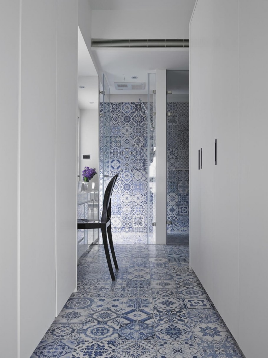 Плитка с узором в прихожей