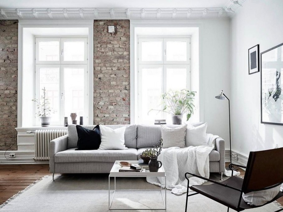 Белые стены в интерьере