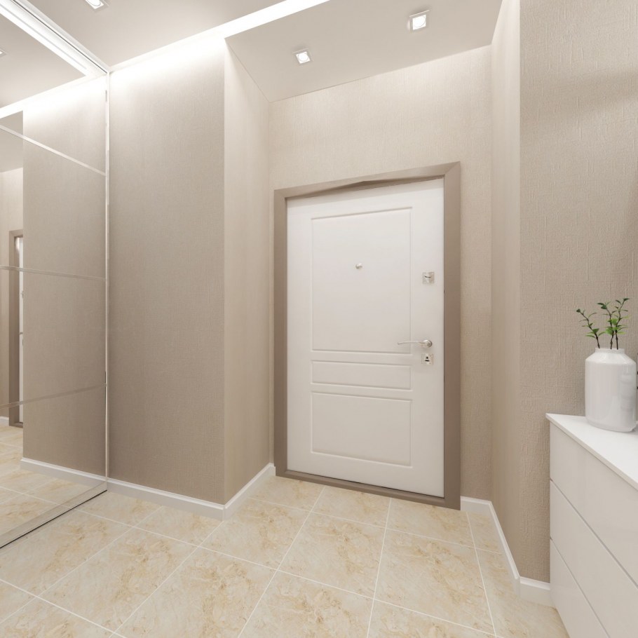 Современный светлый интерьер квартиры