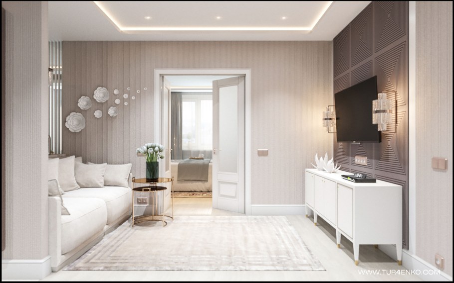 Отделка квартиры в светлых тонах