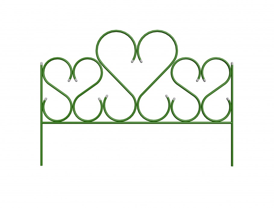 Заборчик металл бутон 3,75м (5шт h33см)