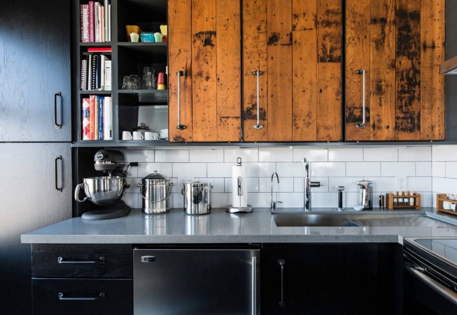 Маленькая кухня в стиле Сканди лофт