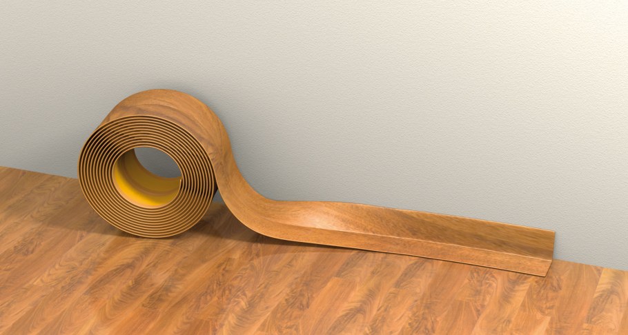 Плинтус напольный клеящийся