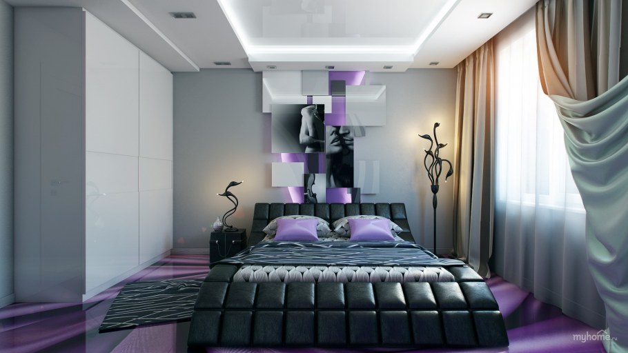 Стильная спальня для молодой пары