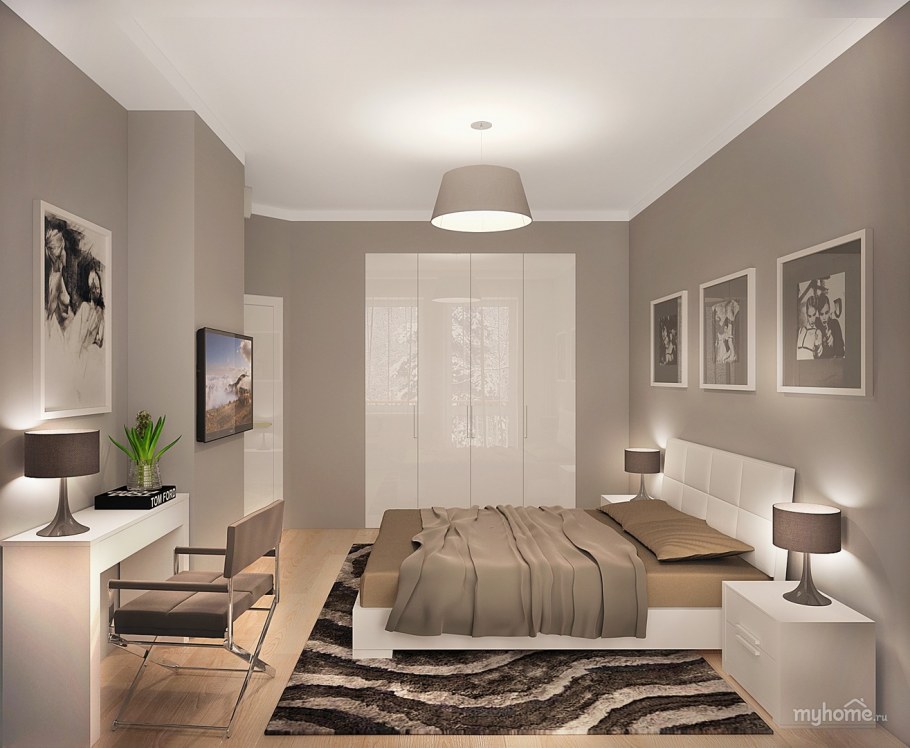 Спальня для молодой пары в современном стиле