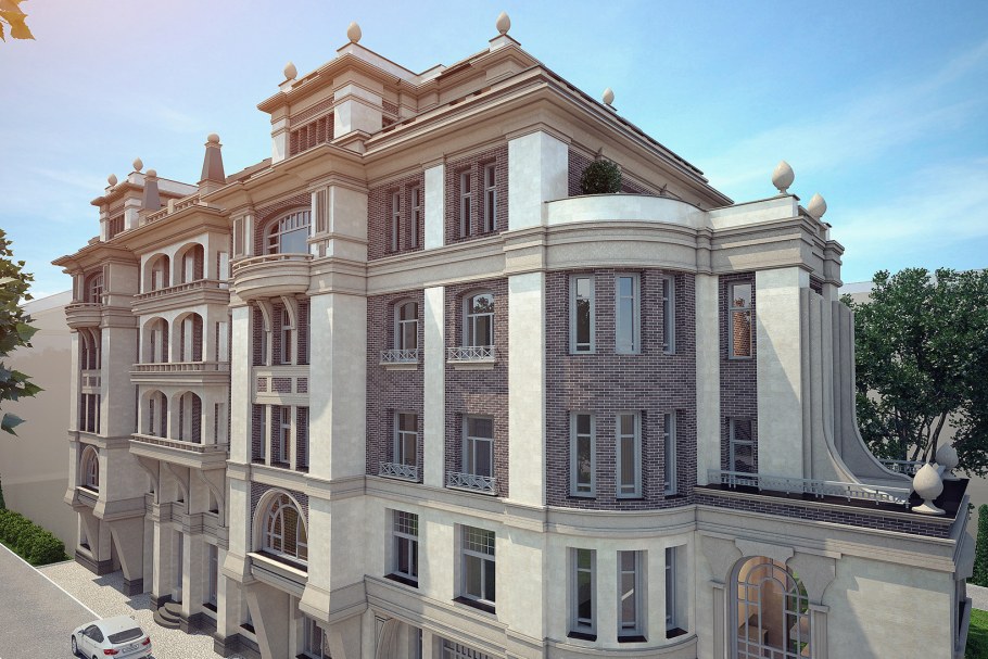 Красивые фасады отелей